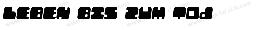 Leben bis zum Tod字体转换